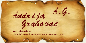 Andrija Grahovac vizit kartica